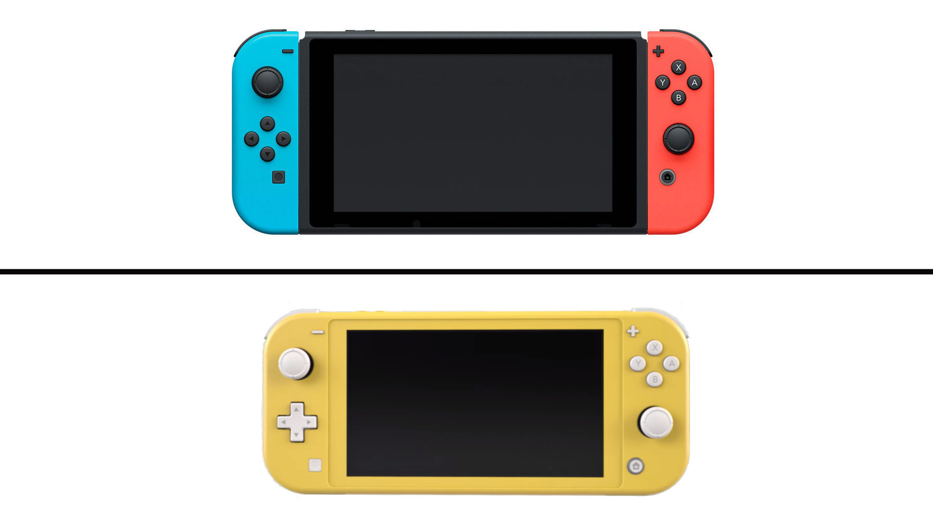 switch lite normale comparatif