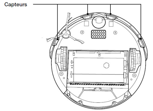 irobot roomba capteur chutte