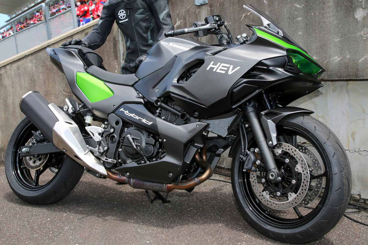 prototype moto hybride kawasaki hd